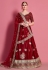 Maroon velvet bridal lehenga choli 4603