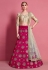 Magenta art silk circular lehenga choli 4605