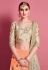 Peach art silk circular lehenga choli 4607