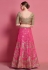 Pink art silk circular lehenga choli 4611