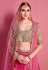 Pink art silk circular lehenga choli 4611