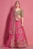 Pink art silk circular lehenga choli 4611