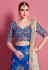 Blue art silk circular lehenga choli 4613