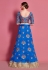 Blue art silk circular lehenga choli 4613