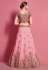 Pink art silk circular lehenga choli 4615