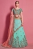 Sea green art silk circular lehenga choli 4616