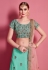 Sea green art silk circular lehenga choli 4616