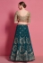 Teal art silk circular lehenga choli 4623