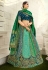 Green silk embroidered lehenga choli 4201