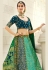 Green silk embroidered lehenga choli 4201