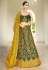 Green silk lehenga choli 4208