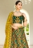 Green silk lehenga choli 4208