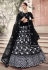 Black net sequins work lehenga choli 5901