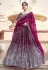 Magenta net sequins work party wear lehenga choli 5904