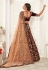 Maroon velvet bridal lehenga choli 16038