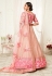 Pink net sequence work lehenga choli 16043