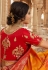 Orange silk saree with blouse 13327