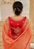 Peach silk saree with blouse 13328