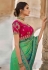 Green silk saree with blouse 13329