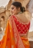 Orange silk festival wear saree 13330