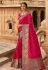 Magenta silk saree with blouse 13340