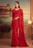 Red silk festival wear saree 25001