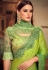 Green chiffon party wear saree 25004