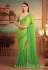 Green chiffon party wear saree 25004