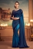 Blue silk party wear saree 25005