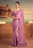 Pink silk party wear saree 25009