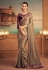 Brown silk party wear saree 25011