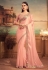 Peach silk party wear saree 25015