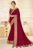 Magenta silk saree with blouse 1701