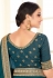 Teal silk saree with blouse 1708