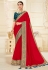 Red silk saree with blouse 1703