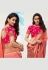 Peach banarasi silk saree with blouse 10088