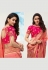 Peach banarasi silk saree with blouse 10088