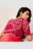 Pink banarasi silk saree with blouse 10094