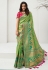 Green banarasi silk saree with blouse 10101