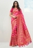 Pink banarasi silk festival wear saree 10100