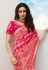 Pink banarasi silk festival wear saree 10100