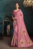 Pink silk stone work saree 21114