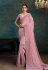 Pink chiffon saree with blouse 21116