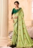 Light green silk saree with blouse 320