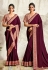 Purple crepe silk party wear saree 21013