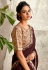 Brown crepe silk saree with blouse 21015