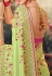 Light green silk embroidered party wear saree 1071