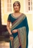 Blue silk party wear saree 6402