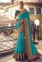 Sky blue silk party wear saree 6406