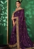 Kajal aggarwal purple art silk party wear saree 5158